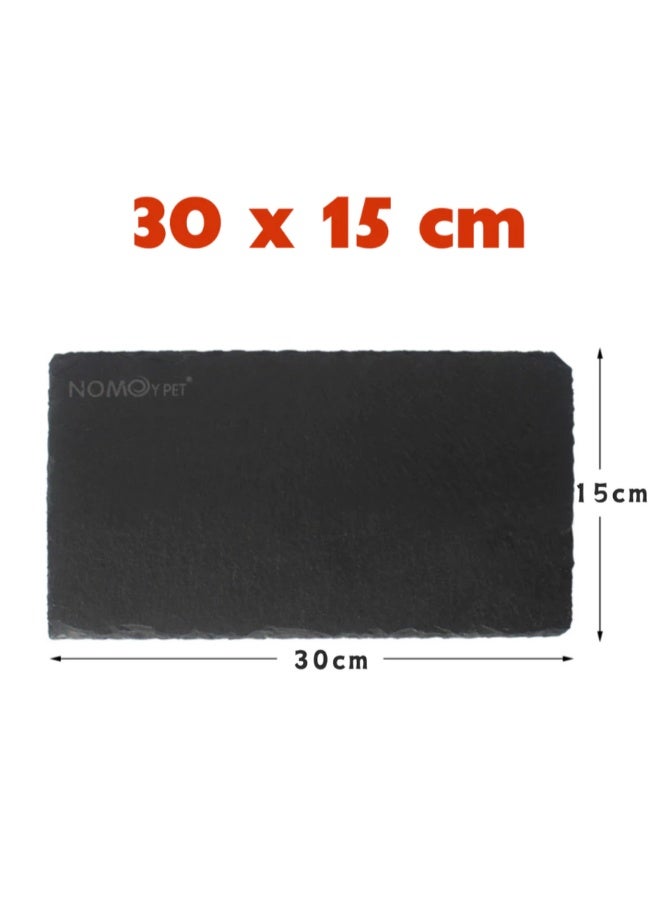 NomoyPet طبق طعام صخري للسلاحف والزواحف، مناسب لطحن الأظافر، متوفر بمقاسين: (30 × 15 سم) و (30 × 20 سم) - Image 3